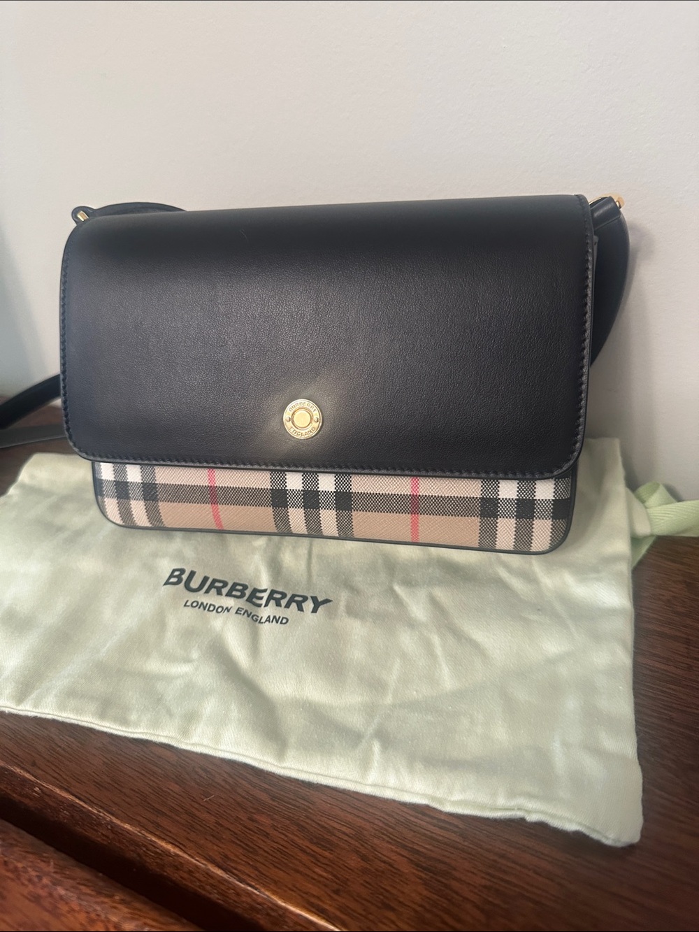 Burberry Black Leather Crossbody Bag